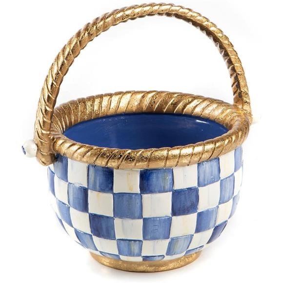 Basket, Decorative Basket for The Home, Royal Check, Small